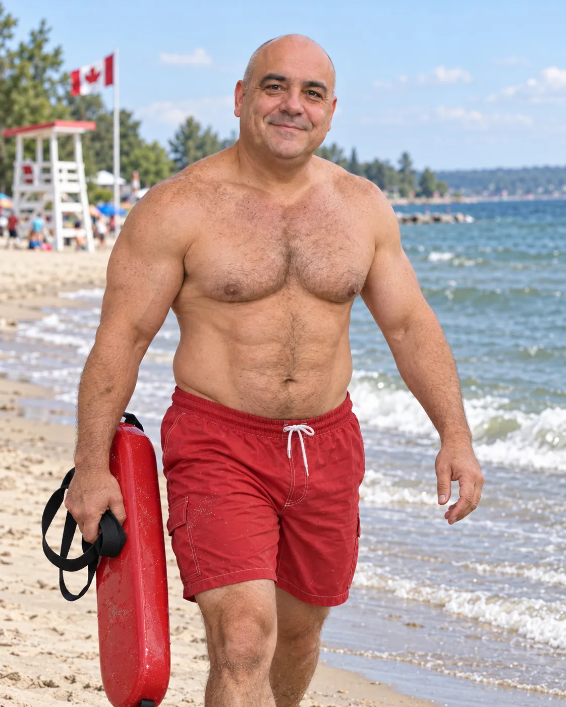Personalized Hell of a Guy calendar shot — the lifeguard