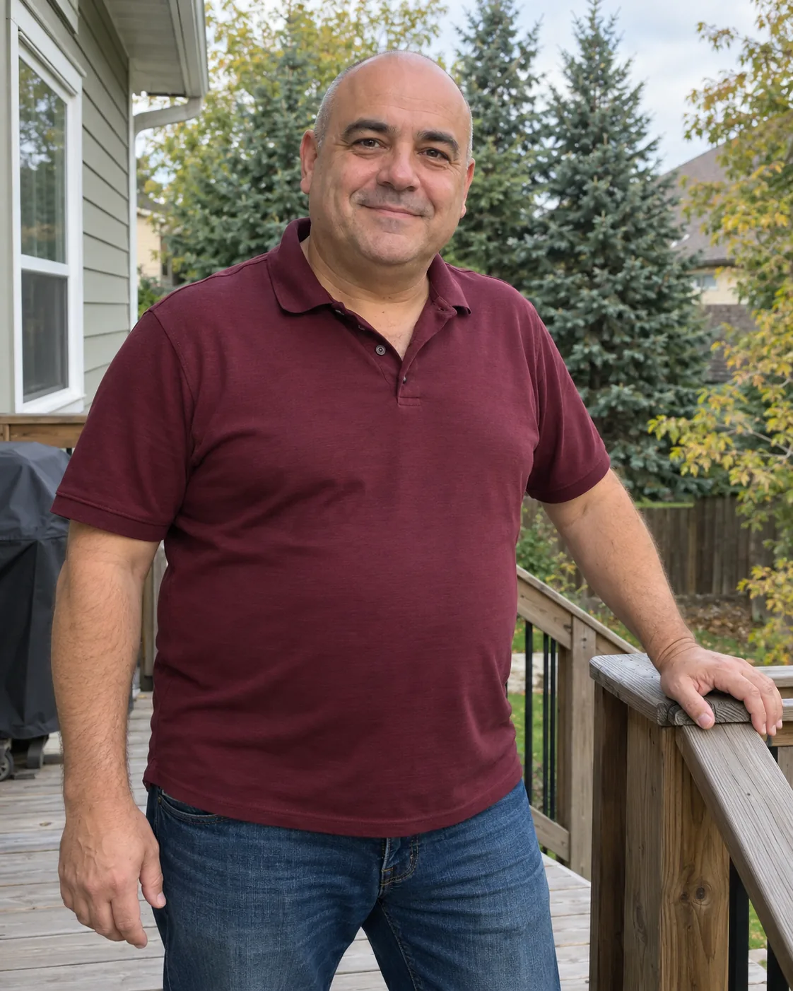 Everyday photo of the Canadian Hell of a Guy model before his calendar transformation (staged example)